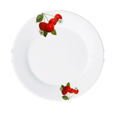 Тарелка фарфоровая десертная 18см "Вишня"