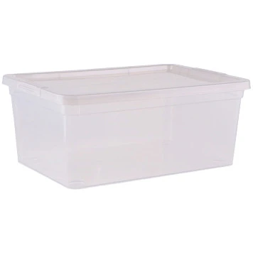 Контейнер универсальный с крышкой для хранения вещей, прозрачный, 25,9*18,2*10,6см, 3.5л