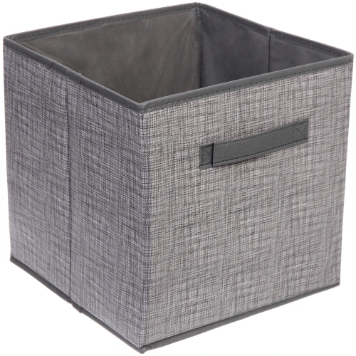 Короб - органайзер складной для хранения вещей "ЭФОЛТ", цвет пыльно - серый, 28*28*28см
