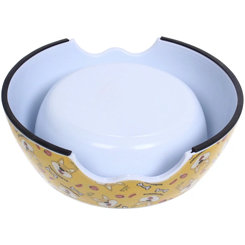 Миска из нержавеющей стали ЛЮБИМЫЙ БРО, корги, 1752275см (наклейка)_5