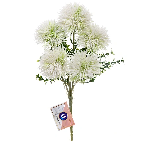 Искусственные цветы "Волшебство лета" 32см Одуванчики 5 цветков белые