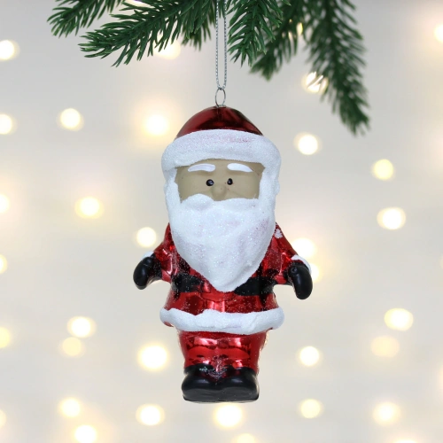 Елочная игрушка "Очаровательный дедушка" 7*6*12 см, Красный