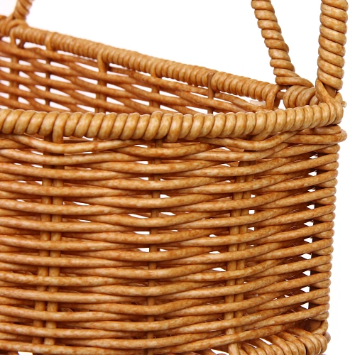 Органайзер подвесной плетёный ручной работы БРОВАЦЦО, цвет соломенный, три полукруглые секции, 22_4