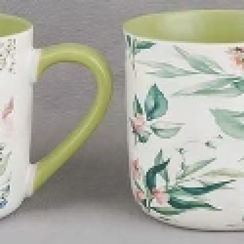 Кружка керамическая 380мл "Цветочная фантазия", микс рисунков