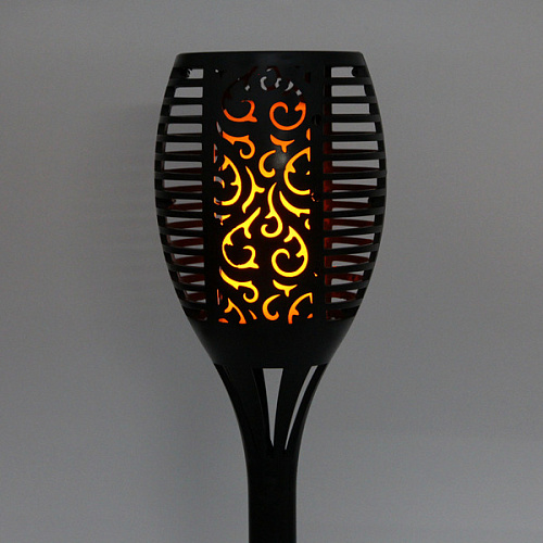 Фонарь садовый Факел большой 7712 см, на солнечной батарее, Теплый белый (эффект пламени)_3