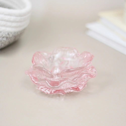 Подсвечник "Роза" 10*4,5 см, Розовый светлый