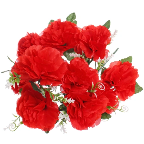 Искусственные цветы "Цветочная мелодия" Гвоздики 50см 10 цветков красные