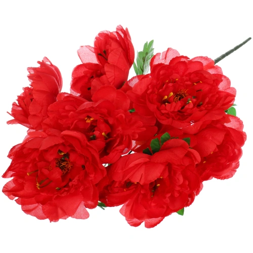 Искусственные цветы "Цветочная мелодия" Пионы 60см 7 цветков красные