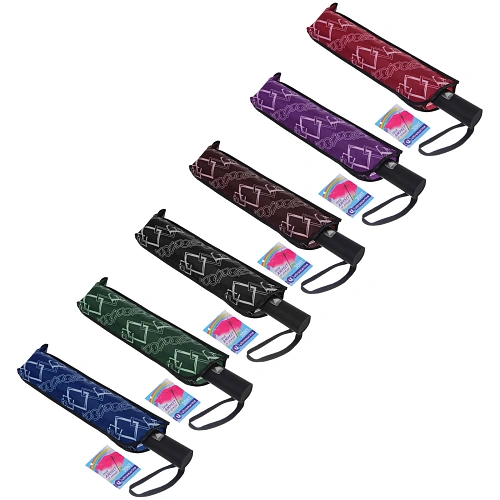 Зонт женский полуавтомат Мэлано, микс 6 цветов, 8 спиц, d-100см, длина в слож виде 30см_3