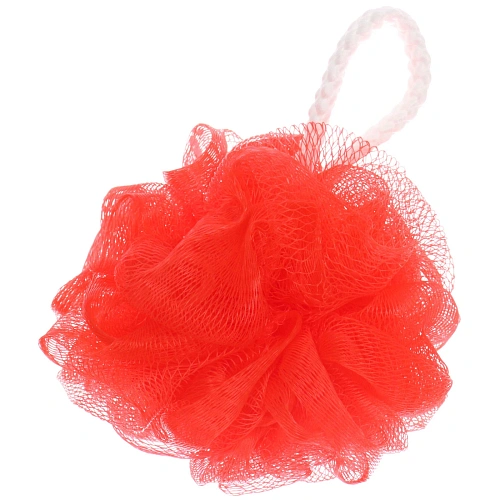 Мочалка детская полипропиленовая в красочной коробке KARAPPPUZ House, цвет красный, d - 10см,30гр_3