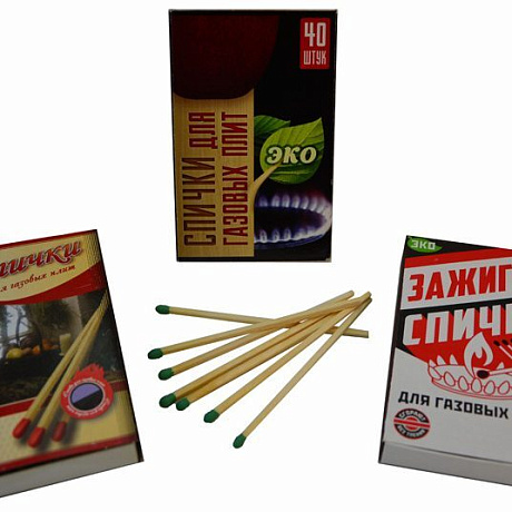 Спички для газовых плит наполнением 40 шт.
