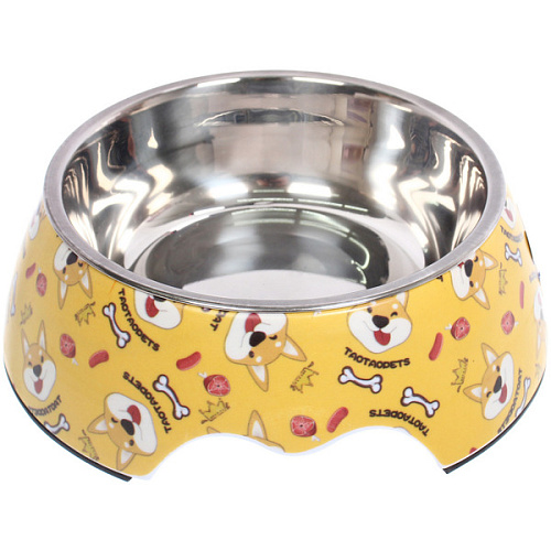 Миска из нержавеющей стали ЛЮБИМЫЙ БРО, корги, 141756см (наклейка)_3