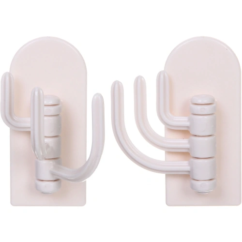 Крючок настенный многофункциональный на липкой основе "ИДЕЯДОМА", цвет белый, нагрузка 2кг/7*6см (пакет с подвесом)