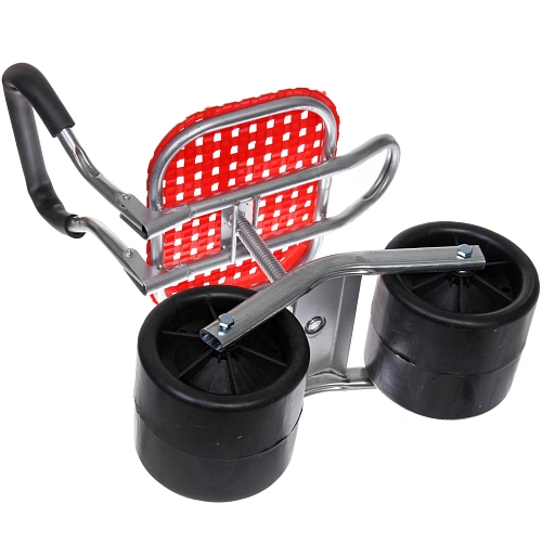 Стул садовый на колесах для прополки и работы в саду 354714см с поворотным механизмом(360°) складная спинка, цвет красный_7