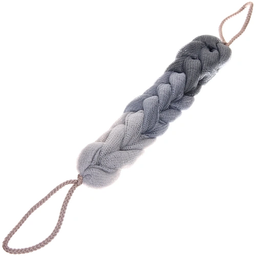 Мочалка для тела "PREMIUM - BOTAGA", цвет чёрный / серый, 46*29*5,5см, 60грамм (зип пакет и наклейка Ultramarine)✦