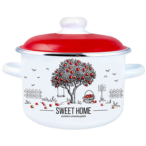 Кастрюля эмалированная 5,5л "Apple Tree" Appetite