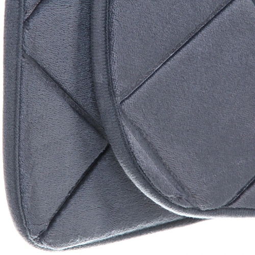 Набор для ванной и туалета 3 пр Калипсо ( 2 коврика 5080+5040, 1 чехол на крышку) серый_3