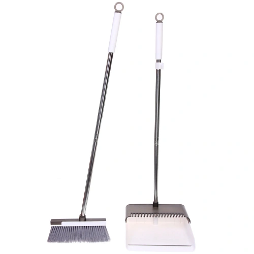 Набор для уборки, щетка для пола с совком Профи белый 8817_8