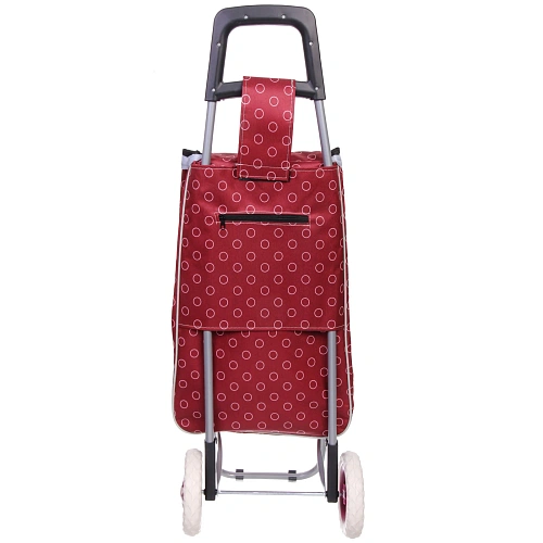 Тележка хозяйственная с сумкой (923327см, колеса 16см,грузоподъемность до 30 кг) бордо DC308AG3_6