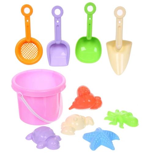 Набор для игры в песочнице "Нежность", 17*12.5 см, 10 предметов, микс