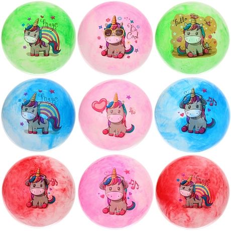 Мяч 22 см "Единорожек" (60 гр.)