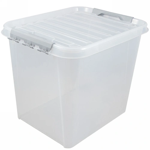 Контейнер универсальный с крышкой для хранения "ПРОФИ КОМФОРТ", прозрачный, 50*39*40см. 50л