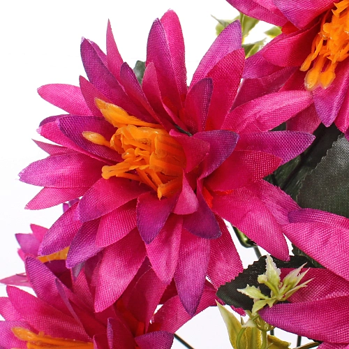 Искусственные цветы Цветочная мелодия Астры 50см 9 цветков бордовые_5