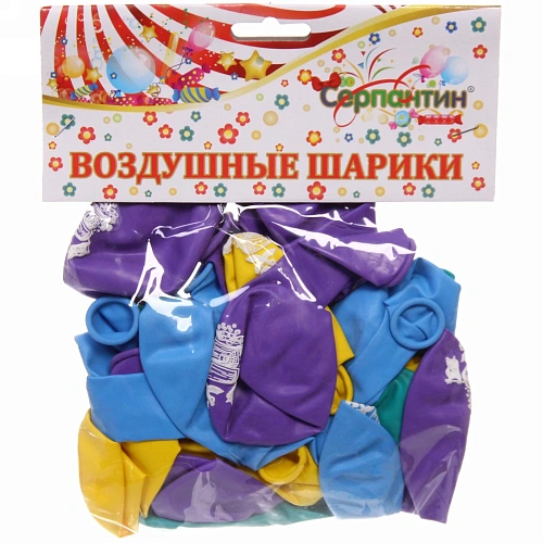 Воздушные шары  25 шт, 1025см Сундук с сокровищами, (микс)_3