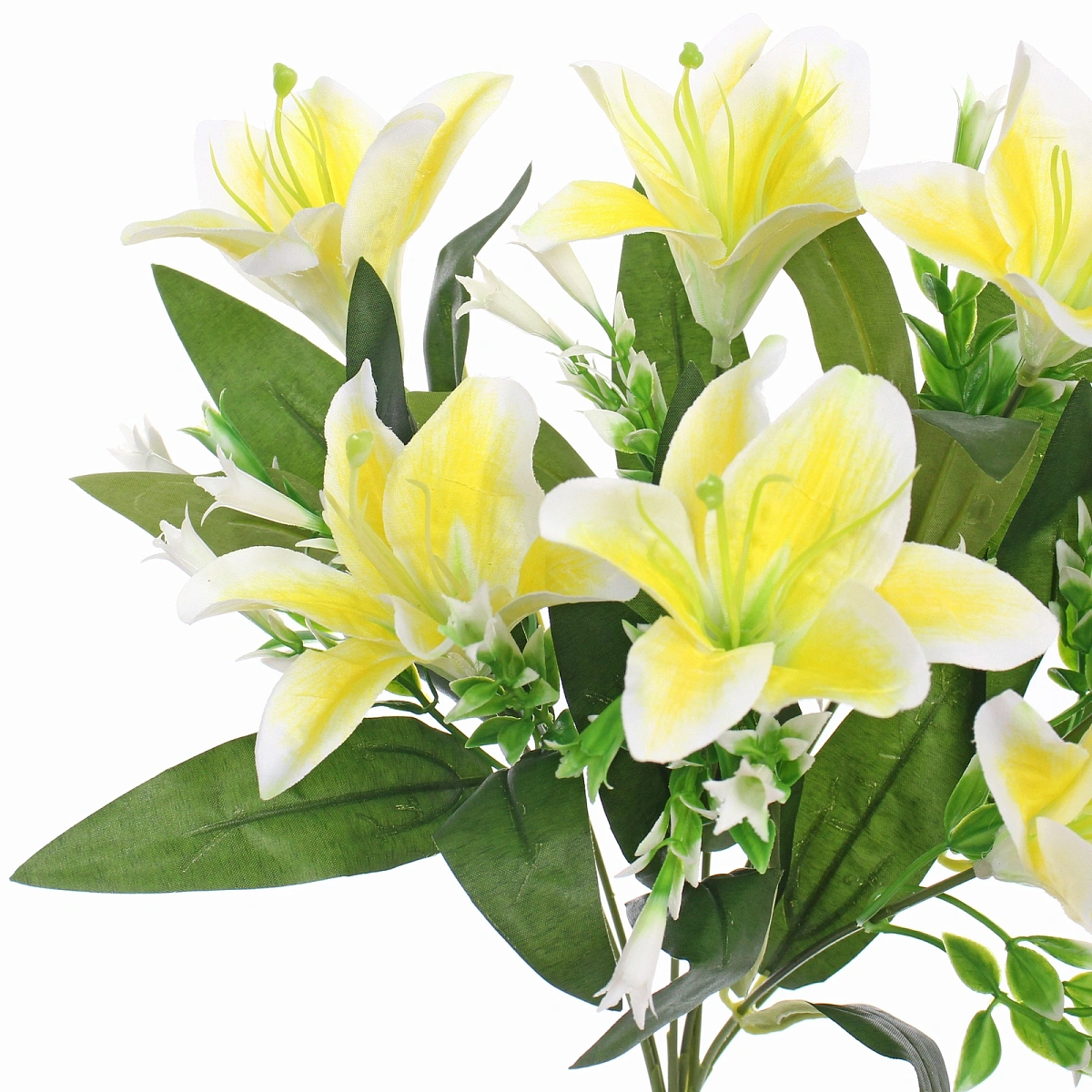Искусственные цветы "Букет лилий" 35см 7 цветков желтые