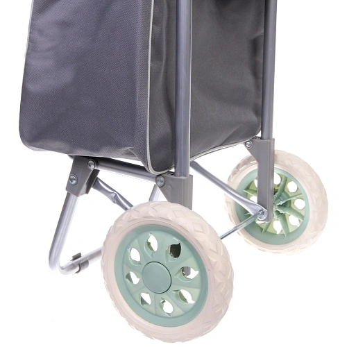 Тележка хозяйственная с сумкой (942534см, колеса 16см,грузоподъемность до 30 кг) серая BF-101A_6