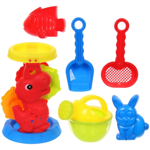 Набор для игры в песочнице "Динозавр - Мельница", 27*12,5 см, 6 предметов