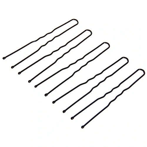 Шпильки для волос 40шт "Классика", цвет черный 6см●