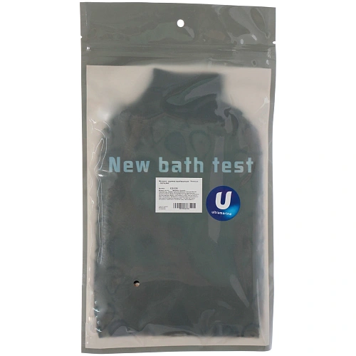 Мочалка - варежка скрaбирующая  Premium - DEPALMA, цвет белый  фиолетовый, 225145см  (ZIPпакет)_6