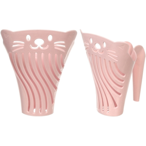 Совок - ковш для кошачьего туалета "ДОНКОТТИКО", цвет бежево-розовый, 17*12см (лейбл)