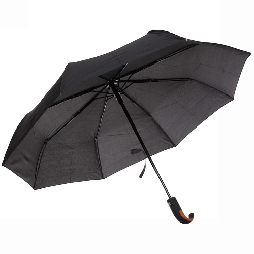 Зонт мужской автомат Ультрамарин - Эстет цвет черный, 8 спиц, d-108см,длина в слож виде 30см_6