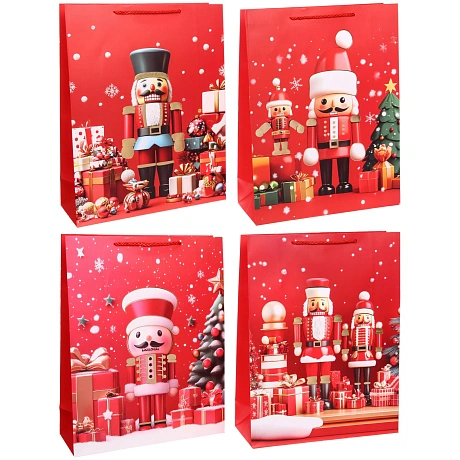 Пакет подарочный "Щелкунчик" 31*40*12 см, микс