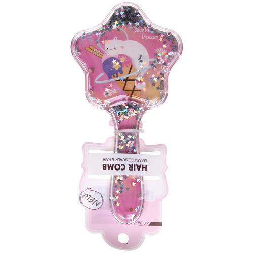 Расческа массажная Beautiful Shine, микс 4 вида Котята, 17см_7