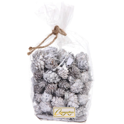 Композиция для декора "Лесное удовольствие" 11*11*14 см (130 гр), серебро