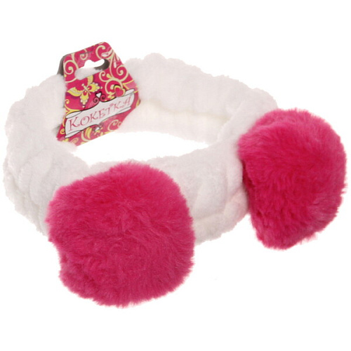 Повязка на голову Кокетка - Шарики, микс 6 цветов, 7,55см_5