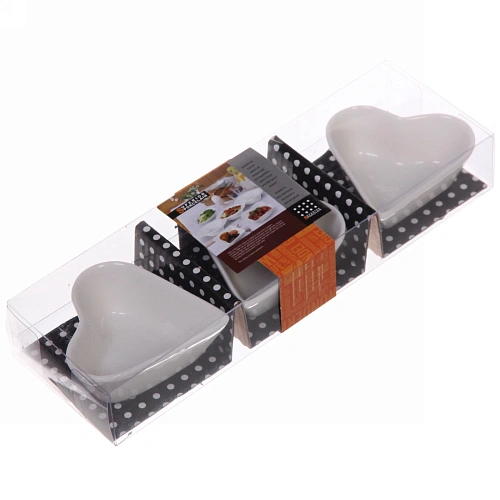 Набор соусников White magic 3шт Сердечки_6