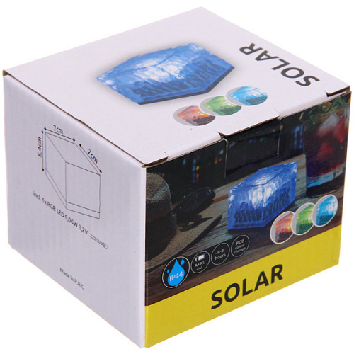 Фонарь садовый Куб 775,5 см, на солнечной батарее, Теплый белый_6