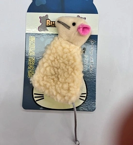 Игрушка для кошек мягкая "Мышка", 11*6,5*2см
