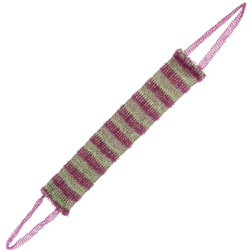 Мочалка для тела полипропиленовая Пояс банный,в  полоску, 5011см_4