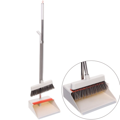 Набор для уборки, щетка для пола с совком "Люкс" белый 1130