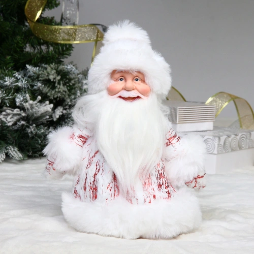 Дед Мороз для подарков и конфет "Яркий наряд" 25 см (красная шубка)