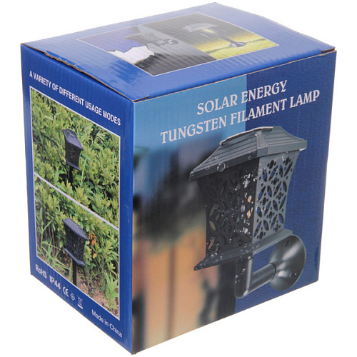 Фонарь садовый Вечер 121213,5 см (h=60 см) на солнечной батарее (универсальный), Теплый белый_15