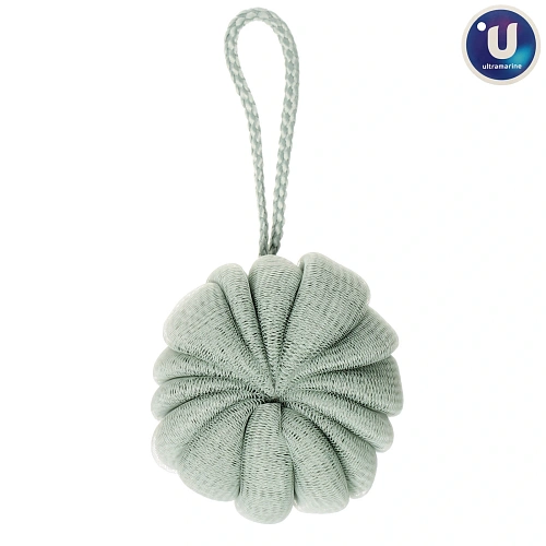 Мочалка нейлоновая "Premium - Paradise", цвет мятный, D-10см, 50гр (зип пакет и наклейка Ultramarine)