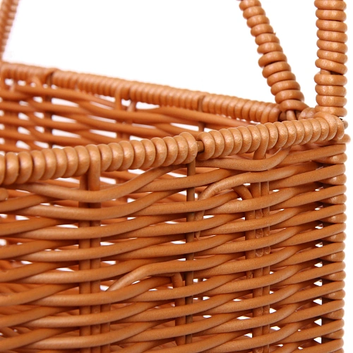 Органайзер подвесной плетёный ручной работы БРОВАЦЦО, цвет соломенный, три прямоугольные секции, 2_4