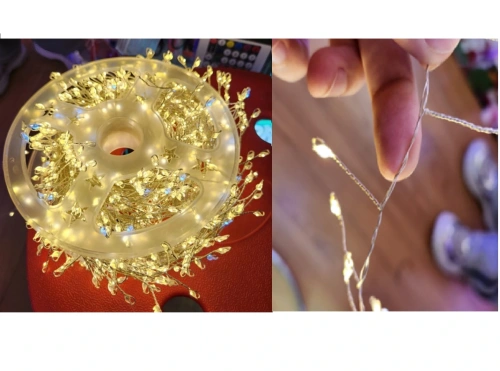 Гирлянда для дома НИТЬ "Мишура" 20 м 500 ламп LED, зеленый провод, мерцание, IP-20,  220v, Теплый белый