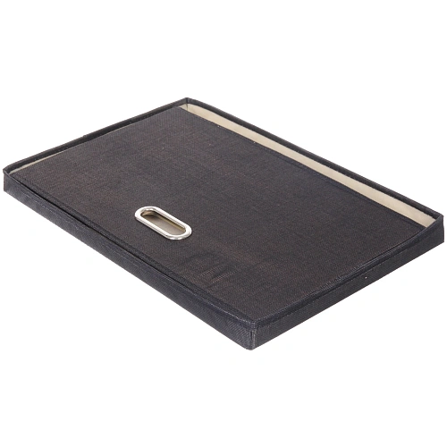 Коробка для хранения вещей складная с крышкой ДЭСТРА, цвет черный, 503531см_5